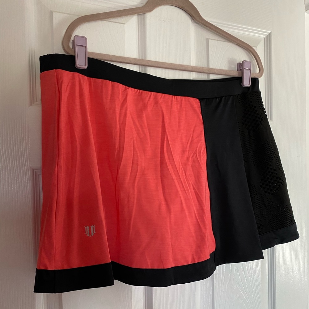 NWT coral/black tennis/athletic skort Eleven